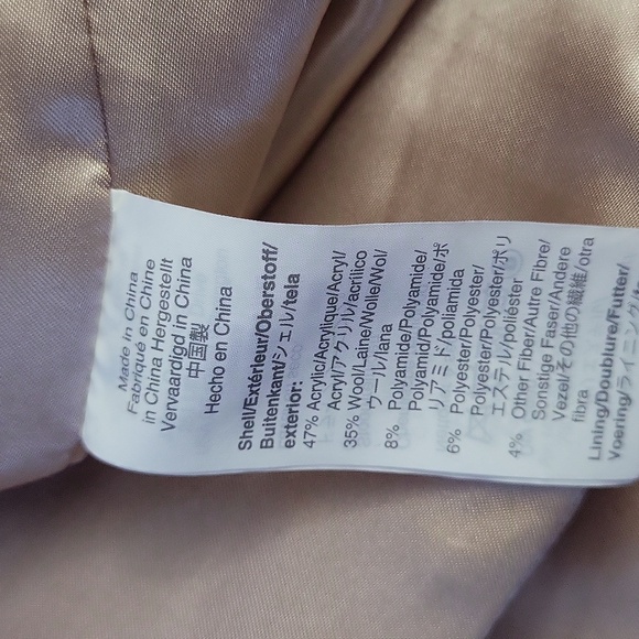 J. Crew Daphne Top Coat Italian Tweed Guava Pink Size 12 - Picture 10 of 11